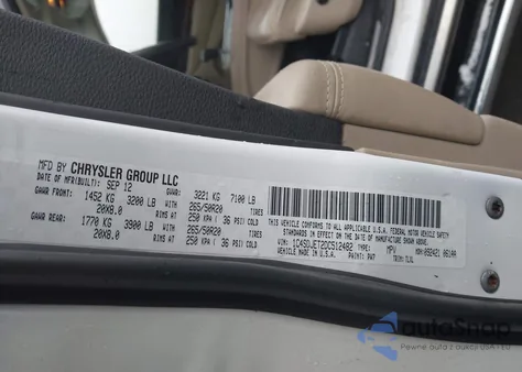 2013 Dodge Durango Citadel из США, поврежденный, VIN 1C4SDJET2DC512482